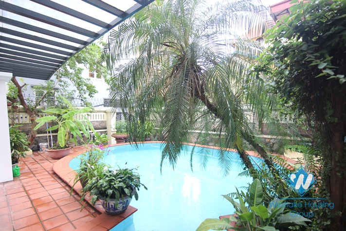 Stunning villa with swimming pool for rent in Tay Ho, Hanoi